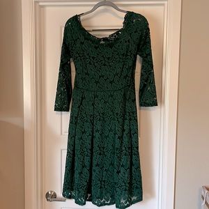 3/4 sleeve A-line Dress